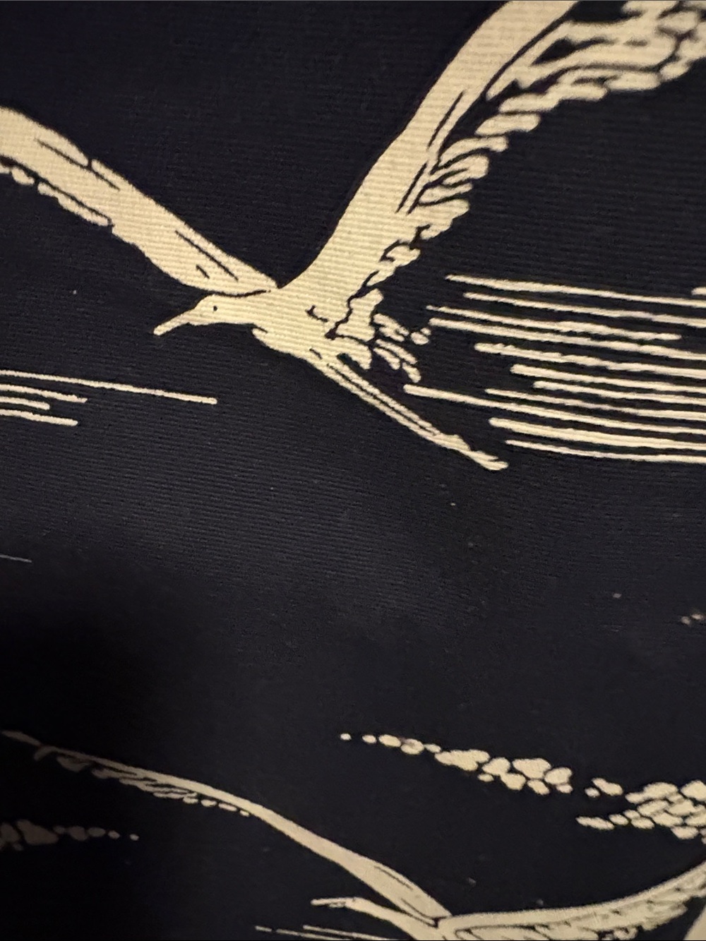 Maeve Navy and White Seagull-Print Pencil Skirt - Picture 3 of 11